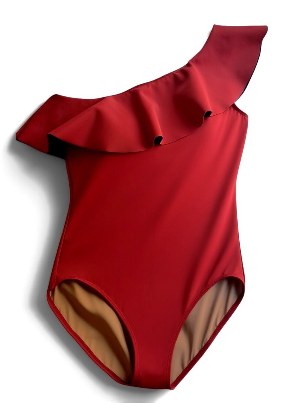 Hermoza Vanessa One-shoulder One Piece Swimsuit Sz 12 NWOT Red/Navy